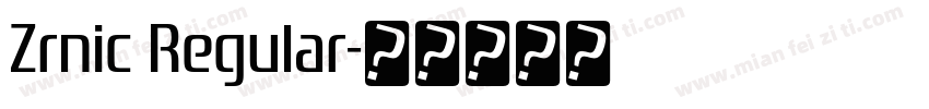 Zrnic Regular字体转换
